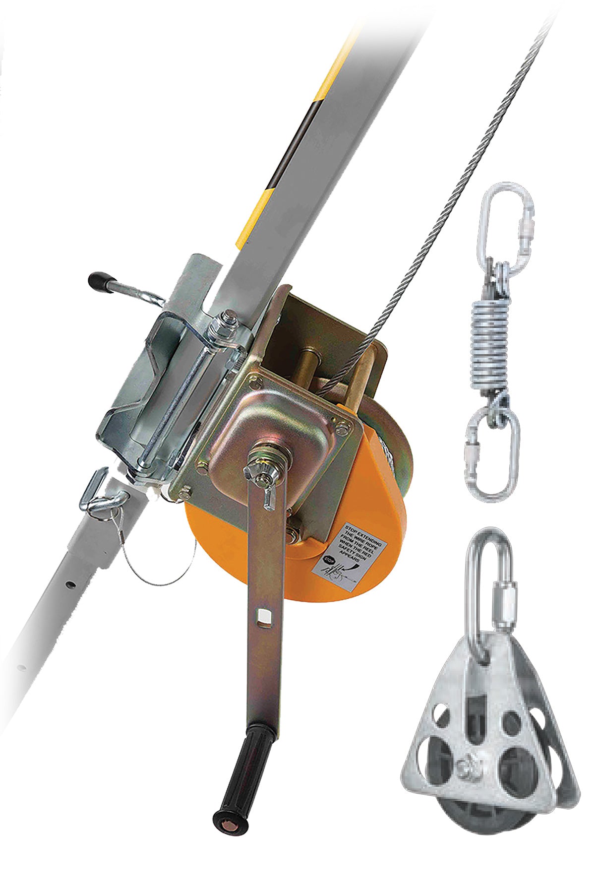 ZERO RUP-502 WINCH WITH PULLEY & MOUNTING BRACKET-20MTR