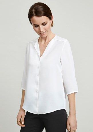 BIZ COLLECTION LADIES S015LT LILY LONGLINE BLOUSE