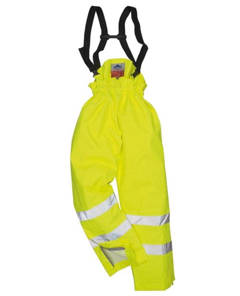 PORTWEST S780 BIZFLAME RAIN UNLINED HI VIS ANTISTATIC FR PANTS
