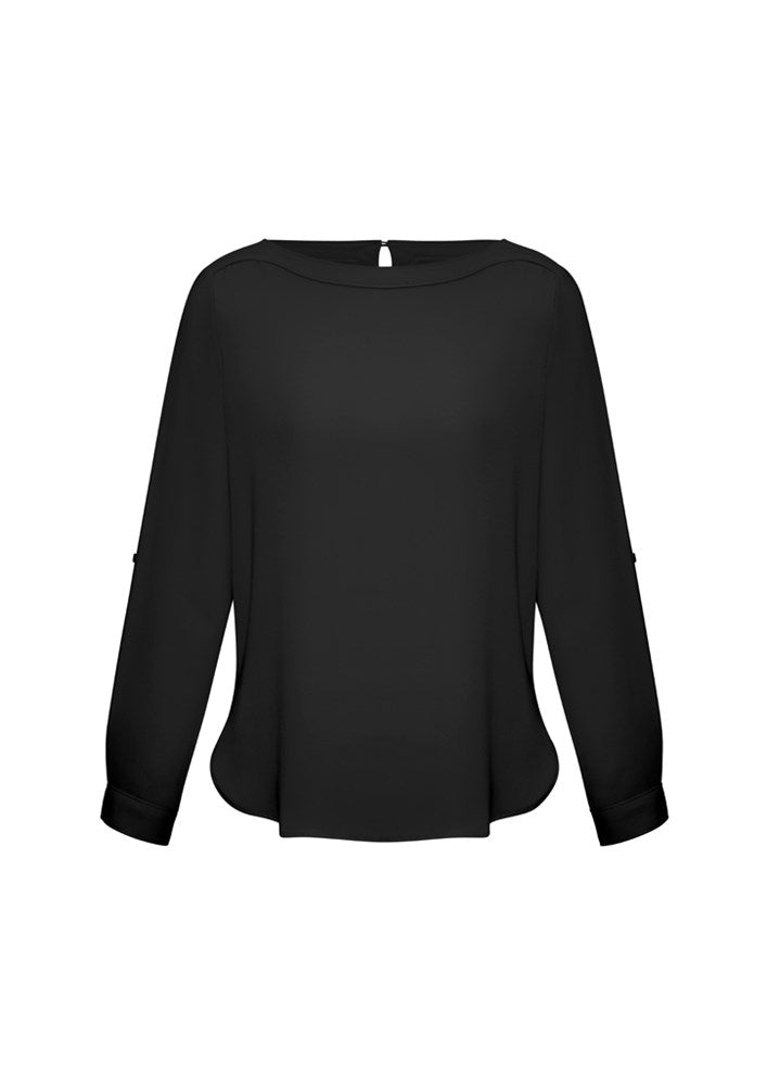 BIZ COLLECTION S828LL LADIES MADISON BOATNECK BLOUSE