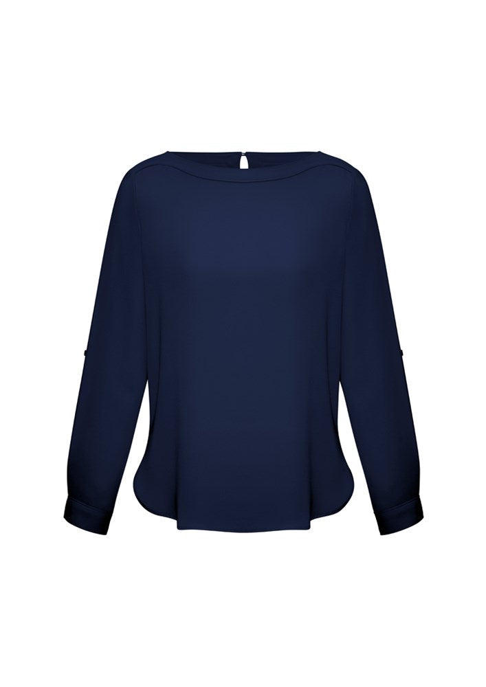 BIZ COLLECTION S828LL LADIES MADISON BOATNECK BLOUSE