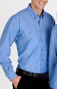 BIZ COLLECTION SH112 L/SL MENS CHAMBRAY SHIRT