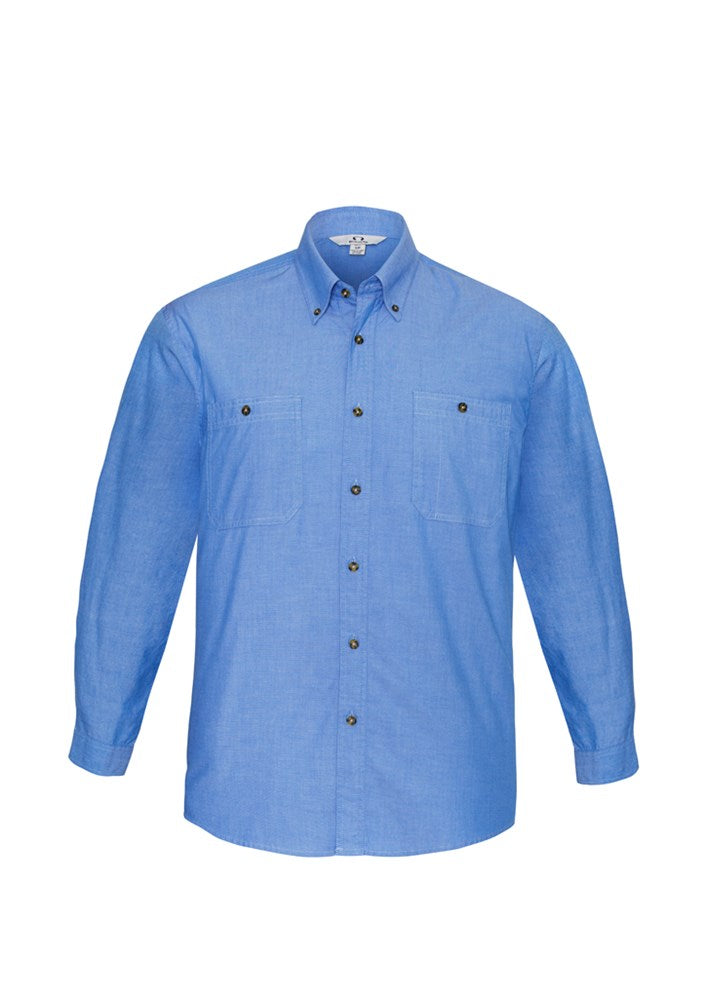 BIZ COLLECTION SH112 L/SL MENS CHAMBRAY SHIRT