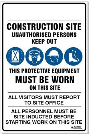 CUSTOM CONSTRUCTION SITE MEGA MULTI SIGN