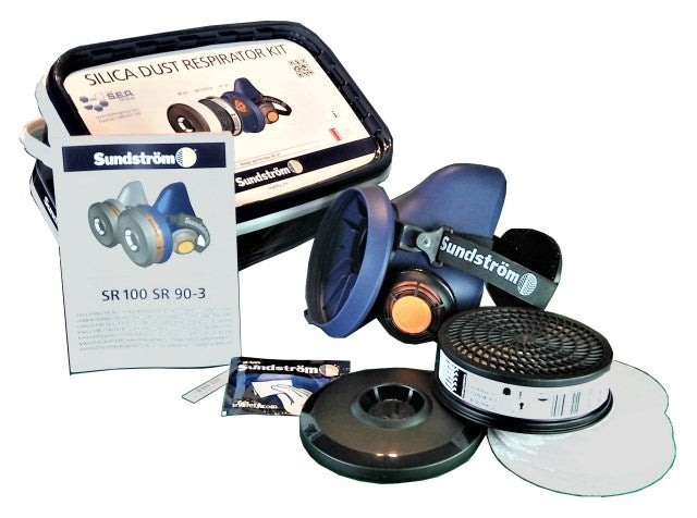 SUNDSTROM SR100 1/2 FACE RESPIRATOR SILICA KIT - M/L