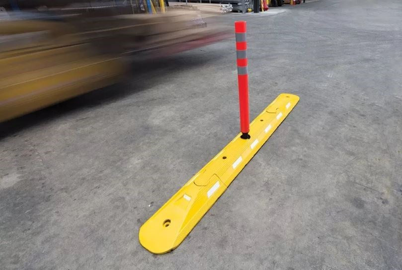 BARRIER TLSEC TRAFFIC LANE SEPARATOR END CAPS-RECYCLED RUBBER-PAIR