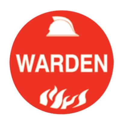 FIRE HARD HAT LABEL - FIRE WARDEN