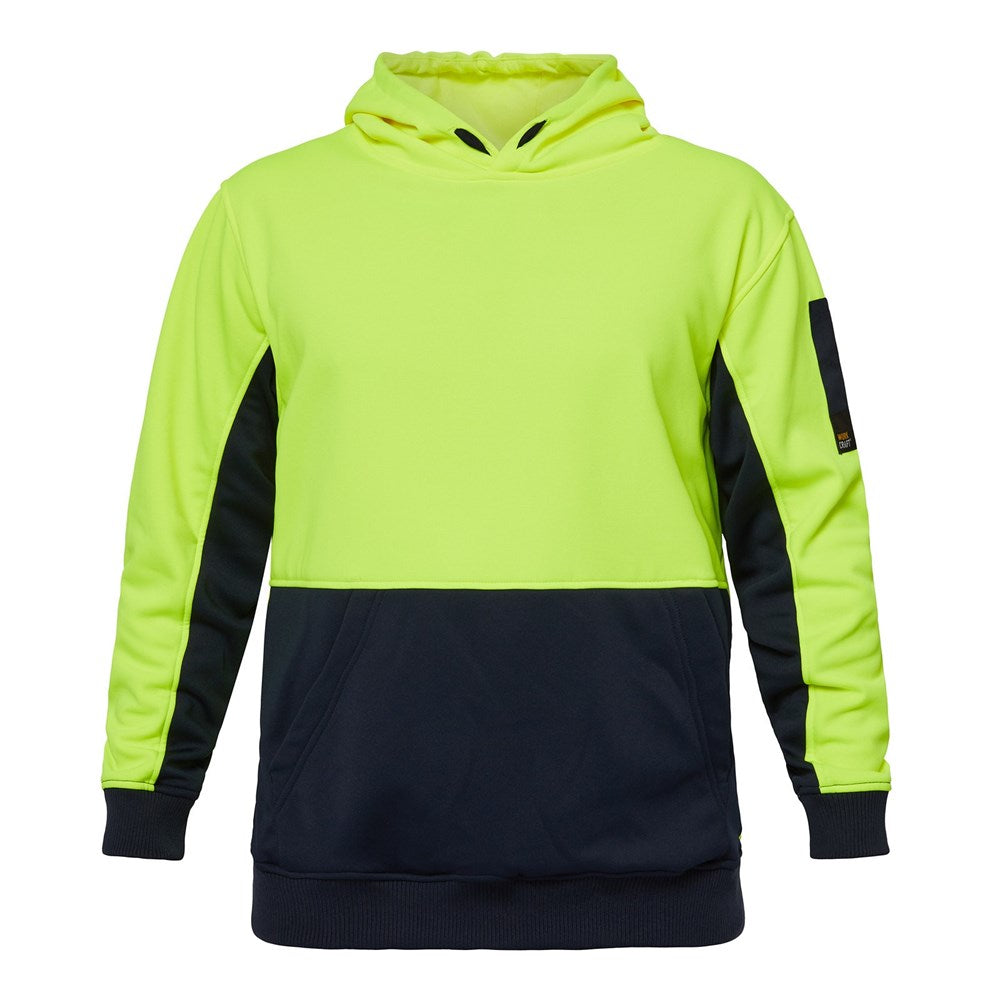 WORKCRAFT WT8010 SUMMIT HI VIS TWO TONE FLEECY HOODIE