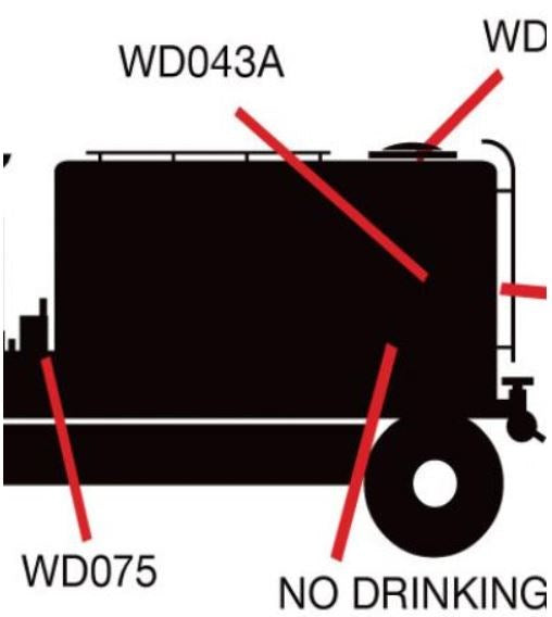 WATER TRUCK SAFETY STICKER KIT WTRSS