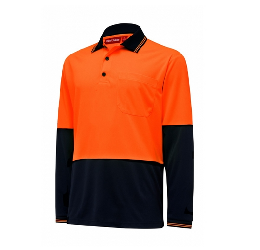 HARD YAKKA Y19610 L/SL HI VIS CORE 2 MIRCOMESH POLO