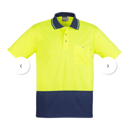 SYZMIK ZH231 UNISEX S/SL HI VIS BASIC SPLICED POLO