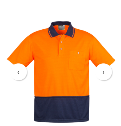 SYZMIK ZH231 UNISEX S/SL HI VIS BASIC SPLICED POLO