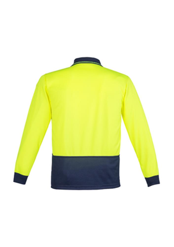SYZMIK ZH232 UNISEX L/SL HI VIS BASIC SPLICED POLO