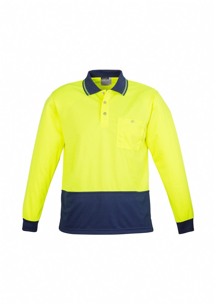 SYZMIK ZH232 UNISEX L/SL HI VIS BASIC SPLICED POLO