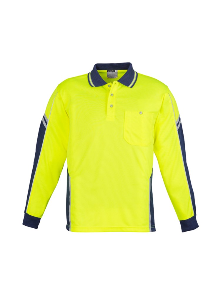 SYZMIK ZH238 MENS HI VIS SQUAD L/SL POLO