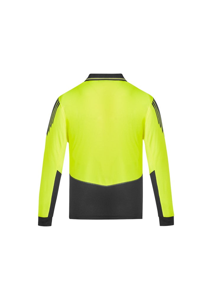 SYZMIK ZH310 MENS HI VIS FLUX L/SL POLO