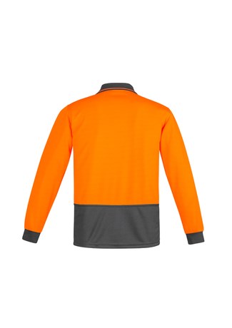 SYZMIK ZH410 MENS L/SL COMFORT BACK HI VIS POLO