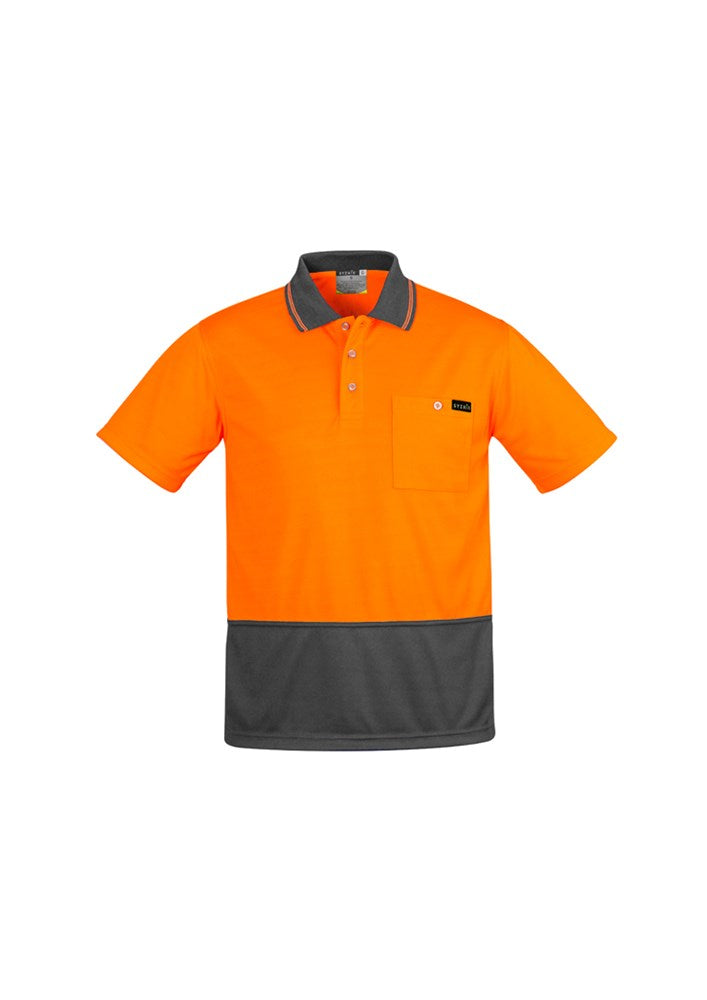 SYZMIK ZH415 MENS S/SL COMFORT BACK HI VIS POLO