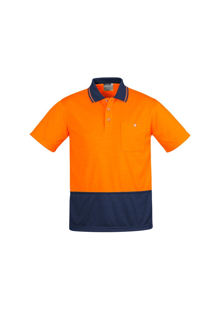 SYZMIK ZH415 MENS S/SL COMFORT BACK HI VIS POLO