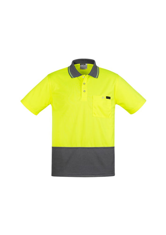 SYZMIK ZH415 MENS S/SL COMFORT BACK HI VIS POLO