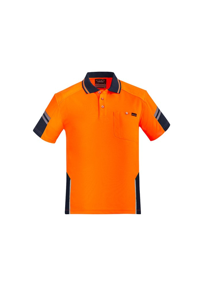 SYZMIK ZH465 MENS REINFORCED HI VIS SQUAD S/SL POLO