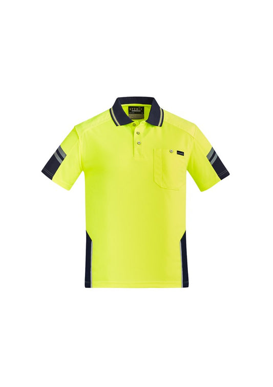 SYZMIK ZH465 MENS REINFORCED HI VIS SQUAD S/SL POLO