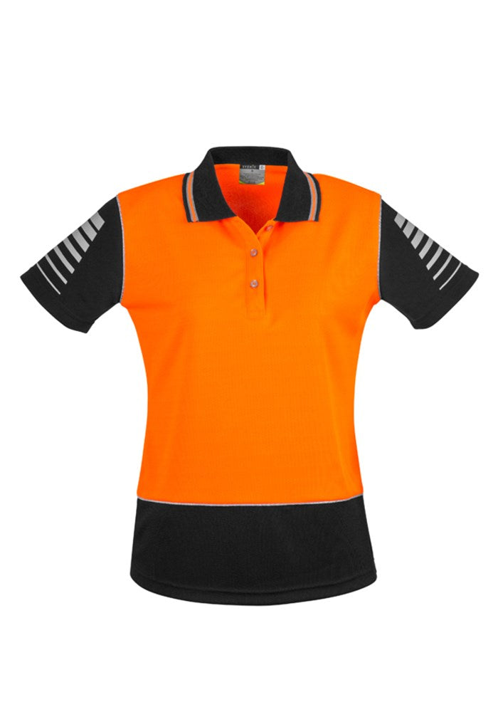 SYZMIK ZHL236 LADIES HI VIS ZONE S/SL POLO