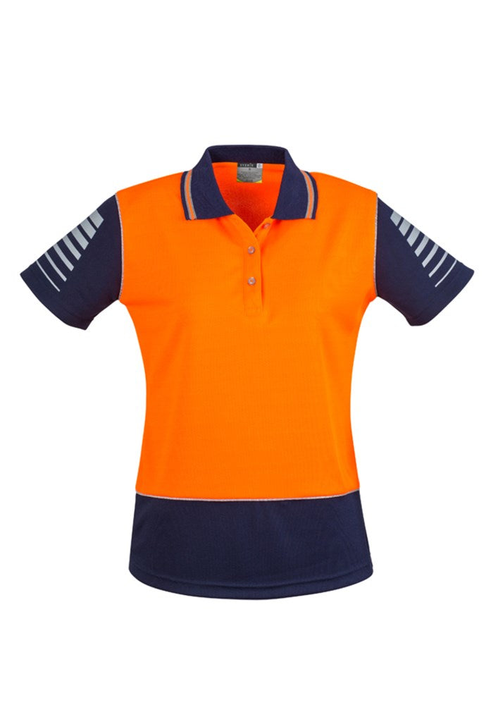 SYZMIK ZHL236 LADIES HI VIS ZONE S/SL POLO