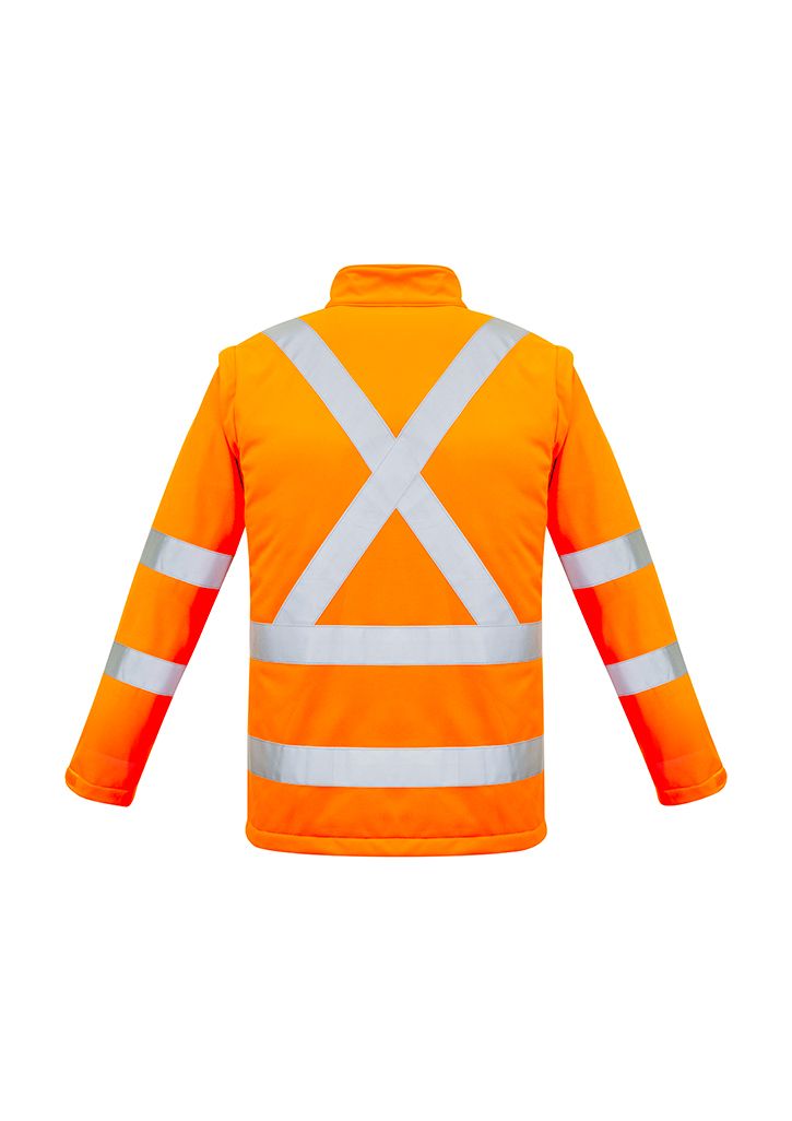 SYZMIK ZJ680 UNISEX HI VIS 2 IN 1 X BACK SOFT SHELL JACKET