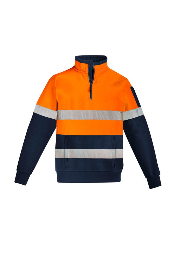 SYZMIK ZT567 MENS HI VIS 1/4 ZIP PULLOVER-HOOP TAPED