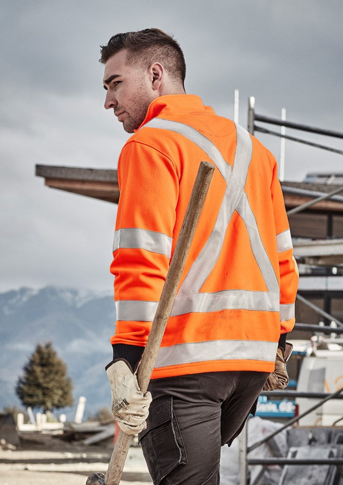 SYZMIK ZT660 HI VIS REFLECTIVE 1/2 ZIP  X BACK RAIL PULLOVER