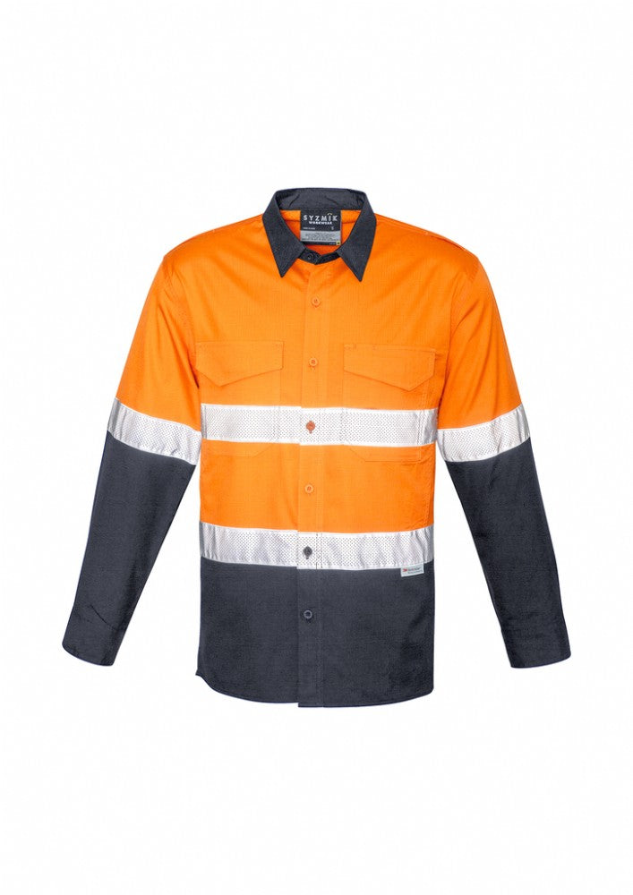SYZMIK ZW129 L/SL RUGGED COOLING REFLECTIVE HI VIS SHIRT