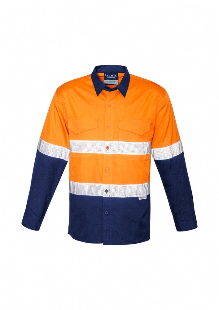 SYZMIK ZW129 L/SL RUGGED COOLING REFLECTIVE HI VIS SHIRT