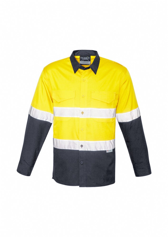 SYZMIK ZW129 L/SL RUGGED COOLING REFLECTIVE HI VIS SHIRT