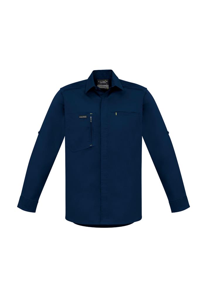 SYZMIK ZW350 MENS STREETWORX L/SL STRETCH SHIRT