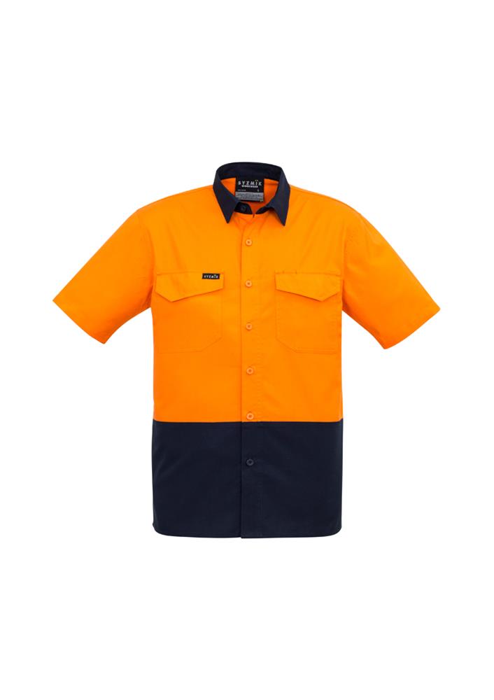 SYZMIK ZW815 MENS RUGGED COOLING HI VIS SPLICED S/SL SHIRT