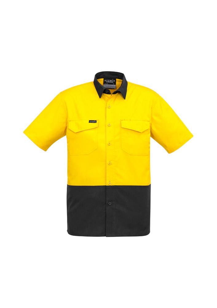 SYZMIK ZW815 MENS RUGGED COOLING HI VIS SPLICED S/SL SHIRT