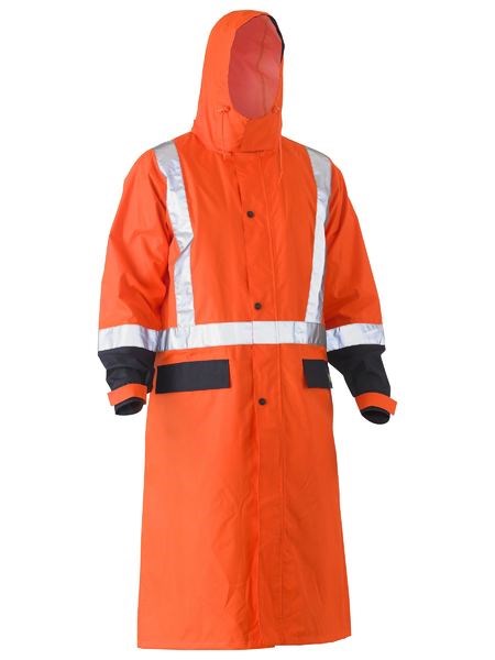 BISLEY BJ6961T TAPED HI VIS LONG RAIN COAT