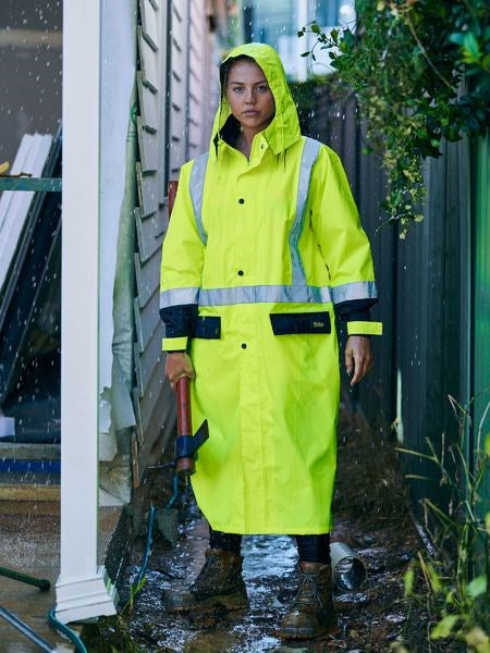 BISLEY BJ6961T TAPED HI VIS LONG RAIN COAT