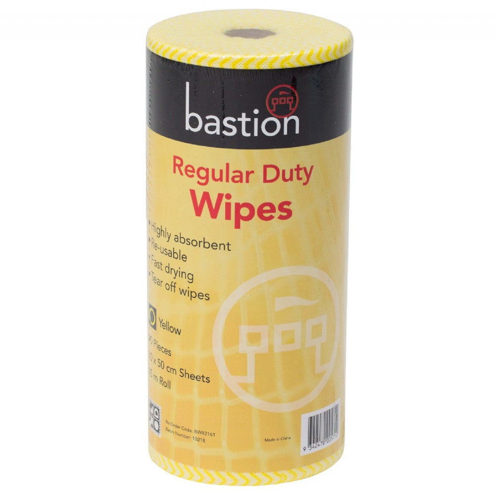 BASTION REGULAR DUTY WIPES 45MTR ROLL, 90 SHEET, 35 X 50CM