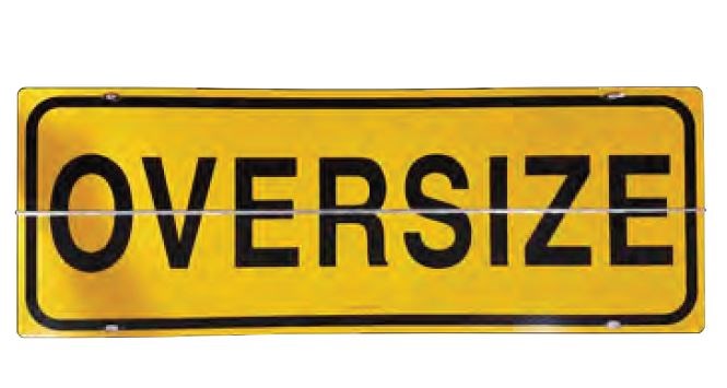 OVERSIZE METAL SIGN - HINGED CLASS 2 REFLECTIVE