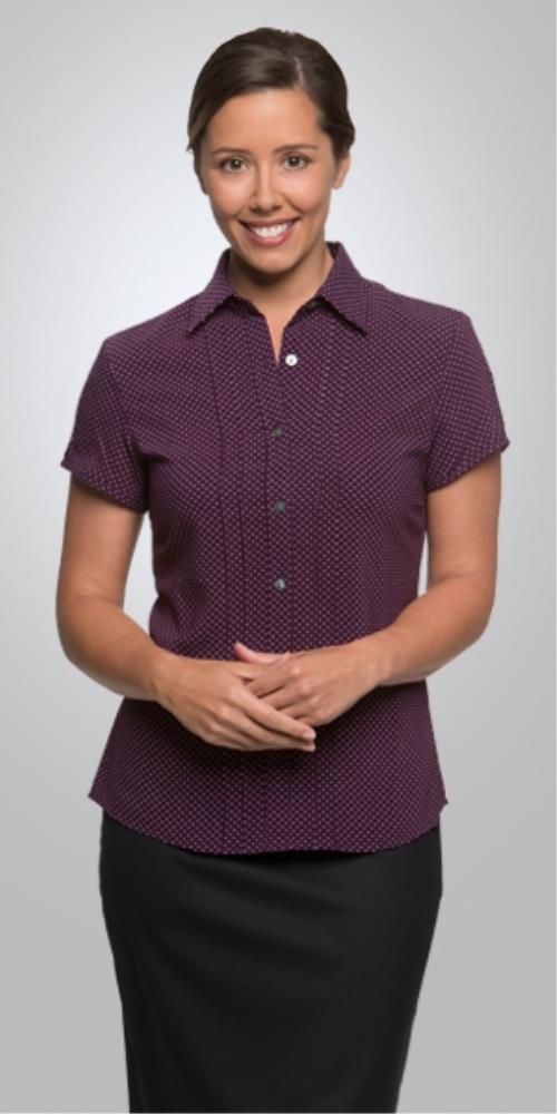 CITY COLLECTION 2173 S/SL CITY STRETCH SPOT BLOUSE