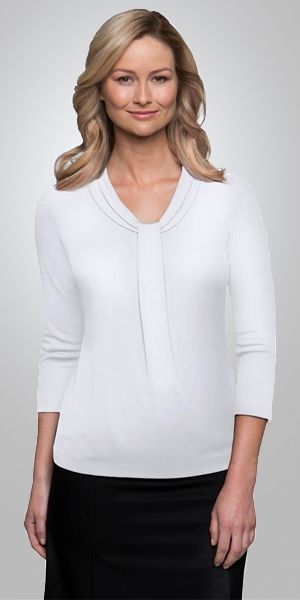CITY COLLECTION 2221 3/4 SL PIPPA KNIT BLOUSE