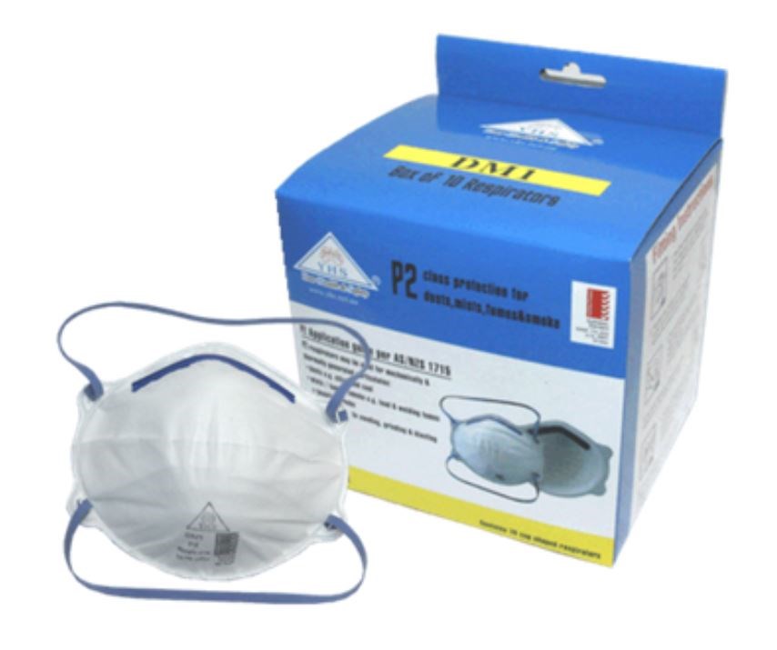 YHS DM1 P2 CUP SHAPE DUST MASKS - NON VALVED
