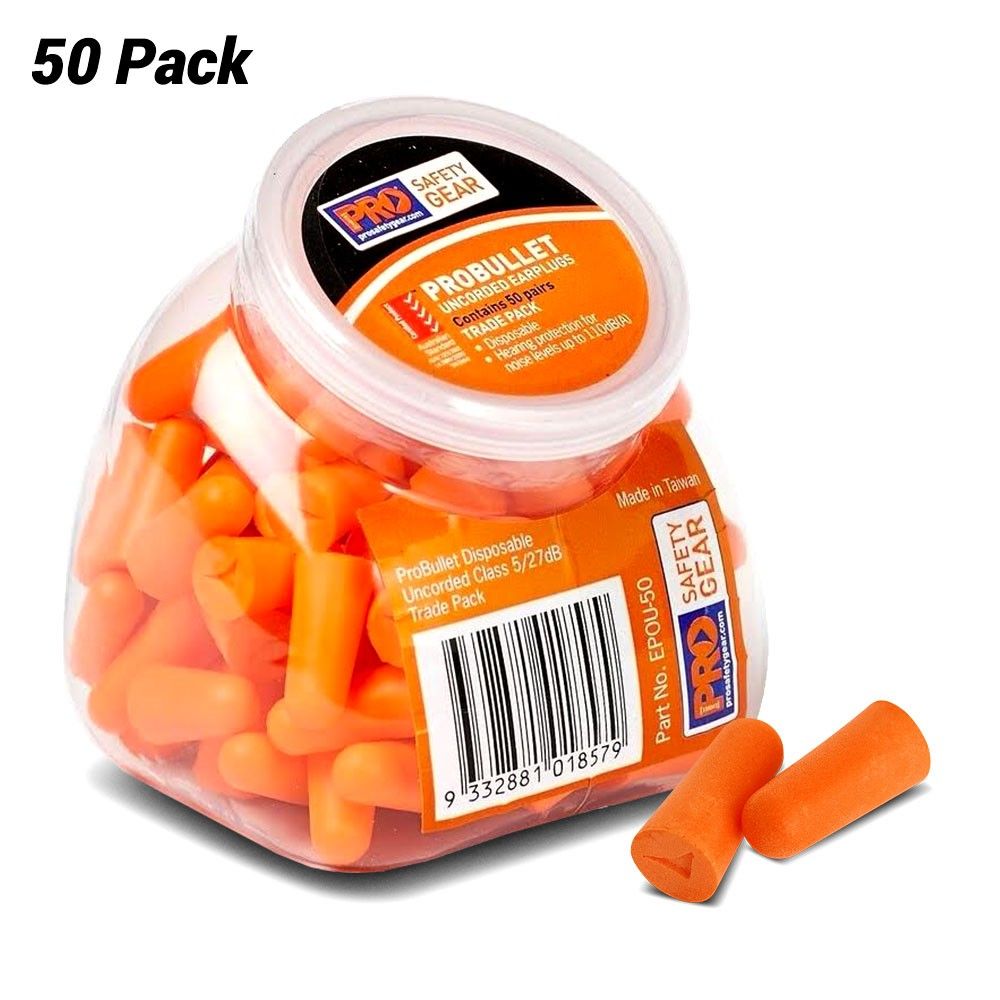 PROBULLET EPOU-50 DISPOSABLE UNCORDED EARPLUGS