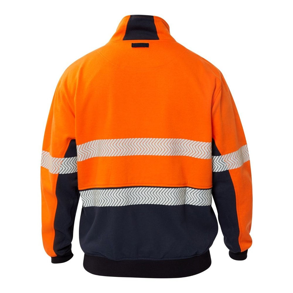 NCC FLAMEBUSTER FJV034 HRC2 FR HI VIS SEGMENTED REFLECTIVE FLEECIE - ZIP FRONT