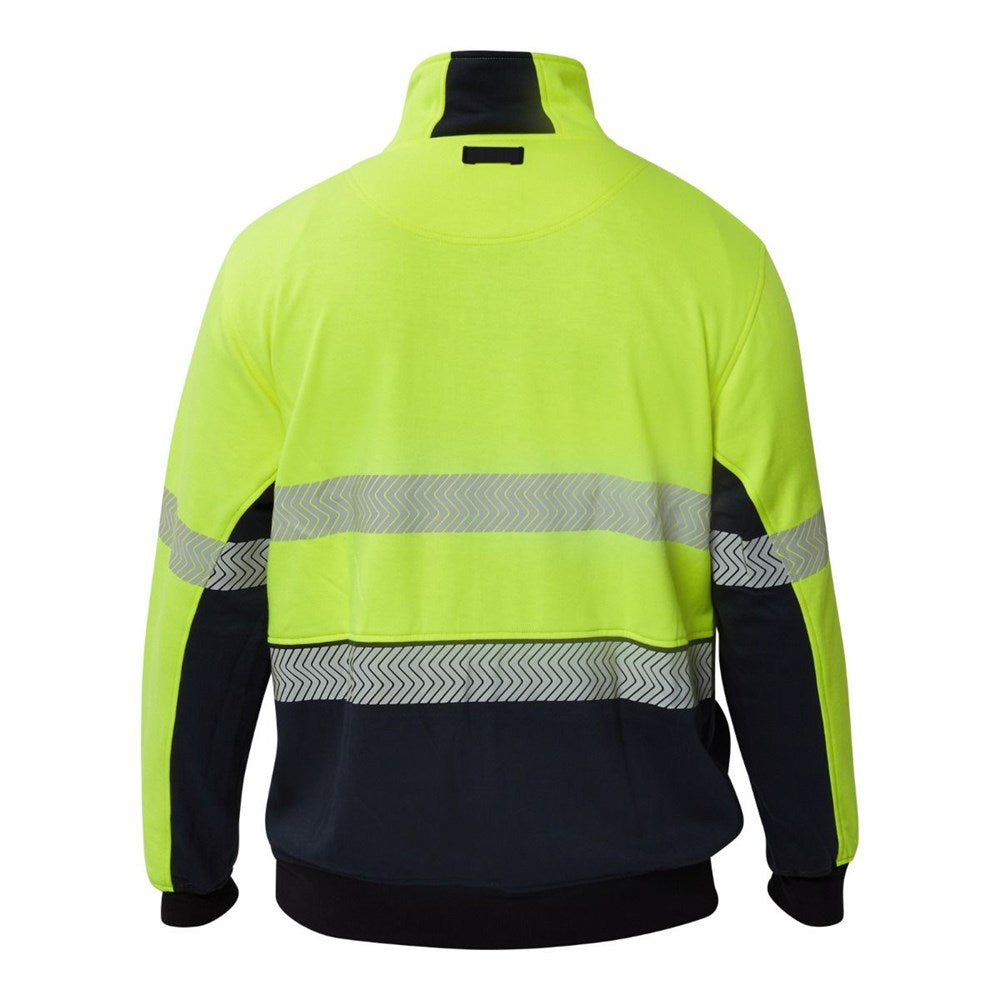 NCC FLAMEBUSTER FJV034 HRC2 FR HI VIS SEGMENTED REFLECTIVE FLEECIE - ZIP FRONT