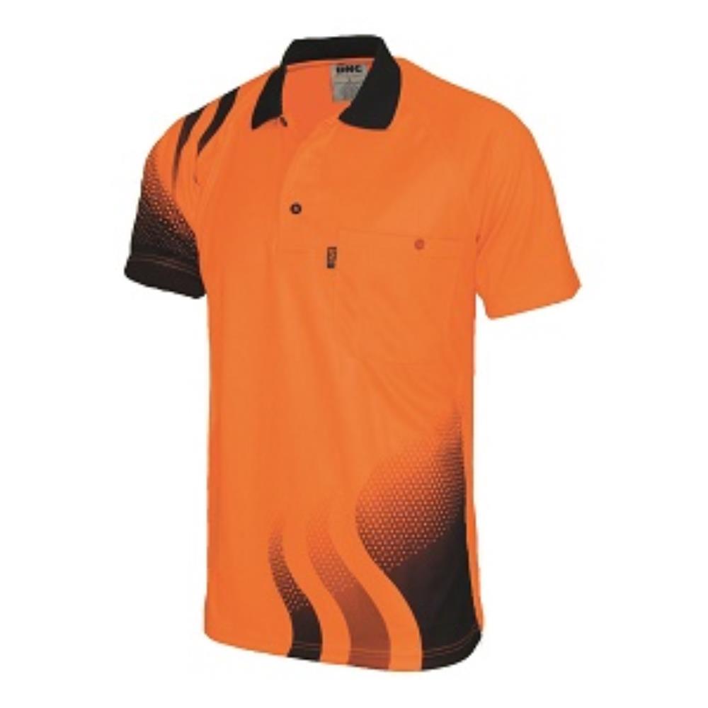 DNC 3563 S/SL WAVE HI VIS SUBLIMATED POLO