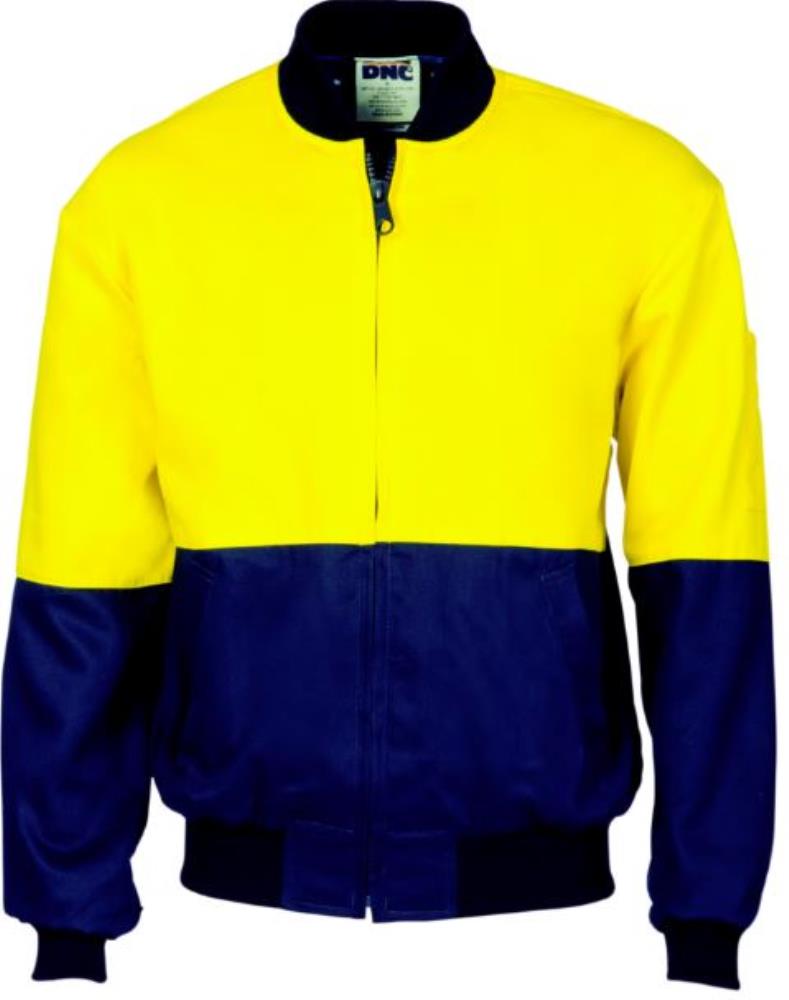 DNC 3757 HI VIS COTTON BOMBER JACKET