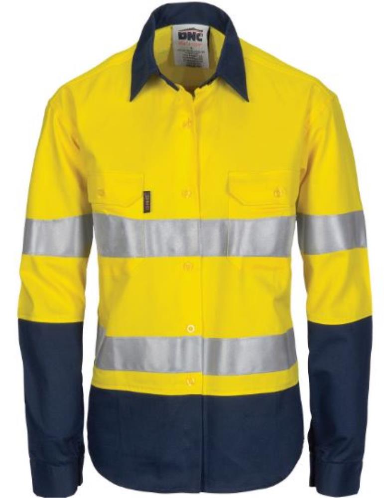 DNC 3786 L/SL LADIES REFLECTIVE HI VIS COOL BREEZE SHIRT